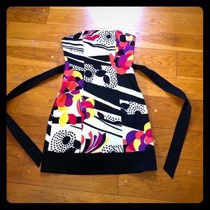 2/$15 Nine West sz 4 petite strapless belted dress